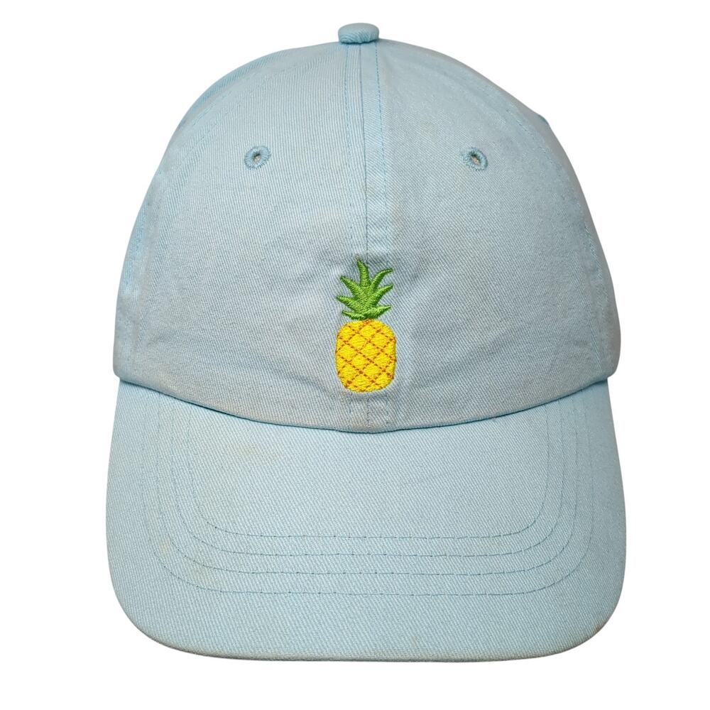 Pineapple Logo Strapback Baseball Cap Blue One Size Adjustable 6 Panel Gertex